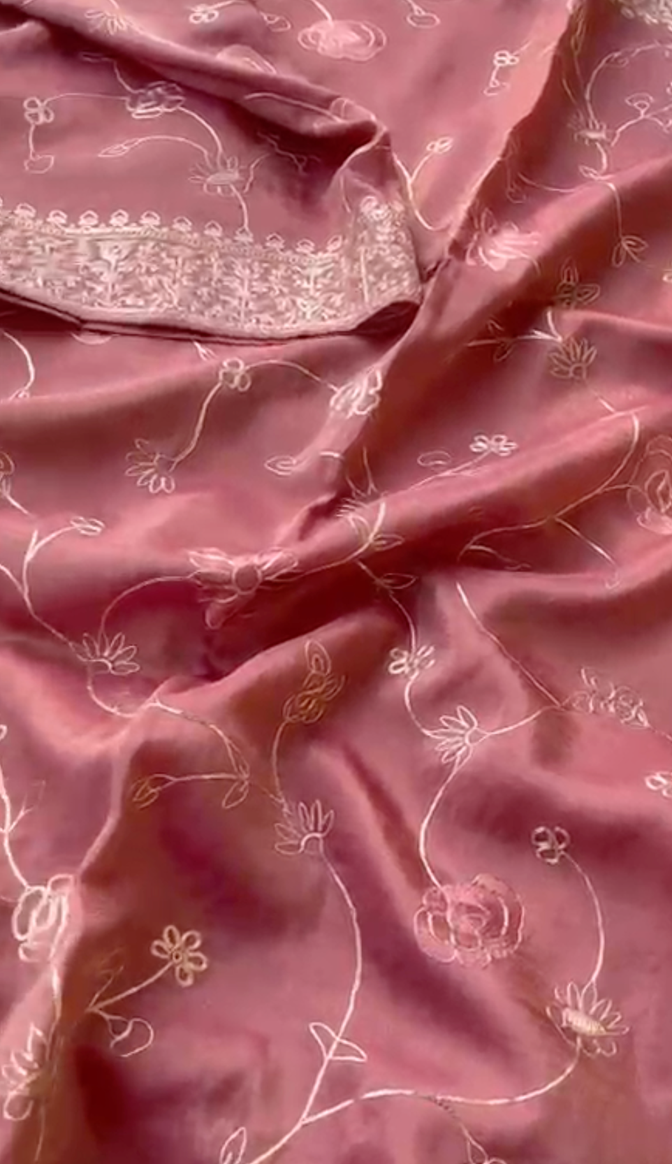 Muga Silk x Soft Tussar Silk Saree with Pittan Embroidery