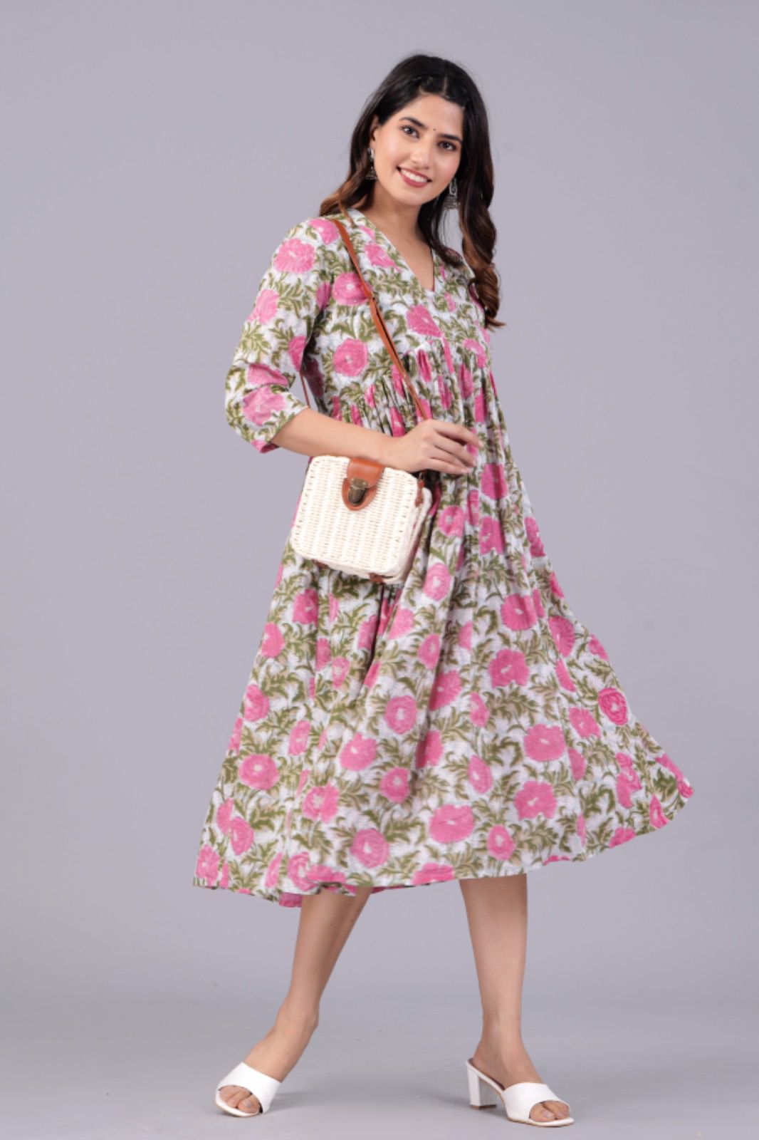 Floral Block Print Dress