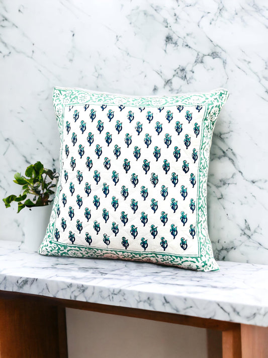 Pack of 5 Hand Block Print Quilted Cushion Covers