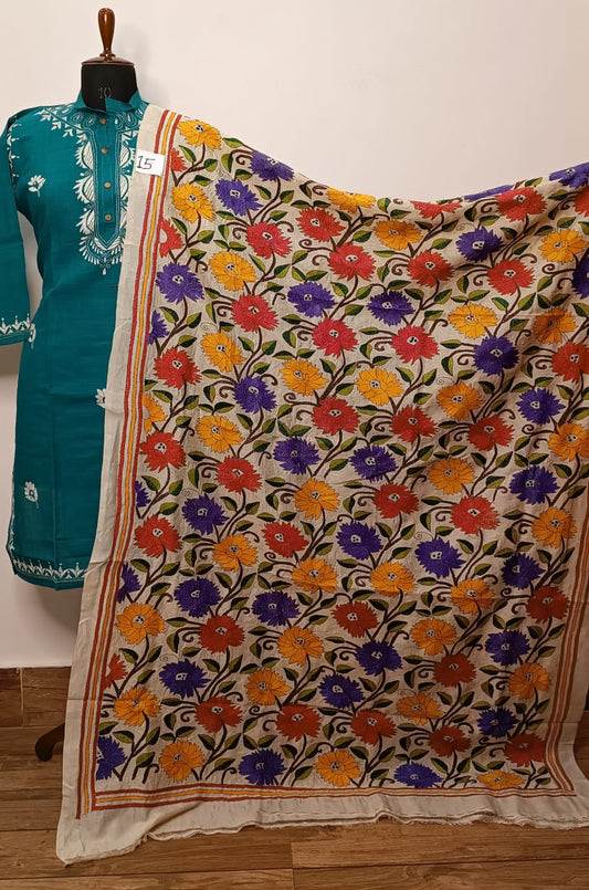 Pure Tussar Silk dupatta.