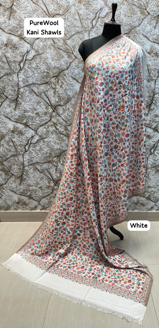 Pure Soft Wool Shawls in Kaani Jaal Weave