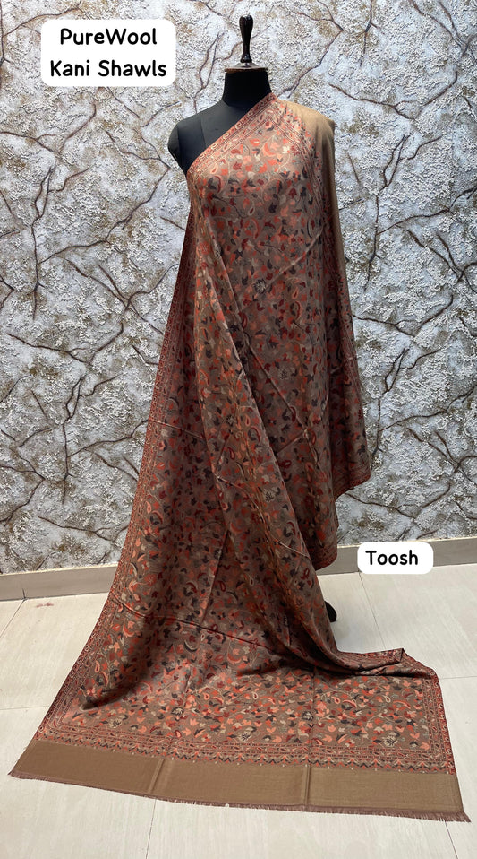 Pure Soft Wool Shawls in Kaani Jaal Weave