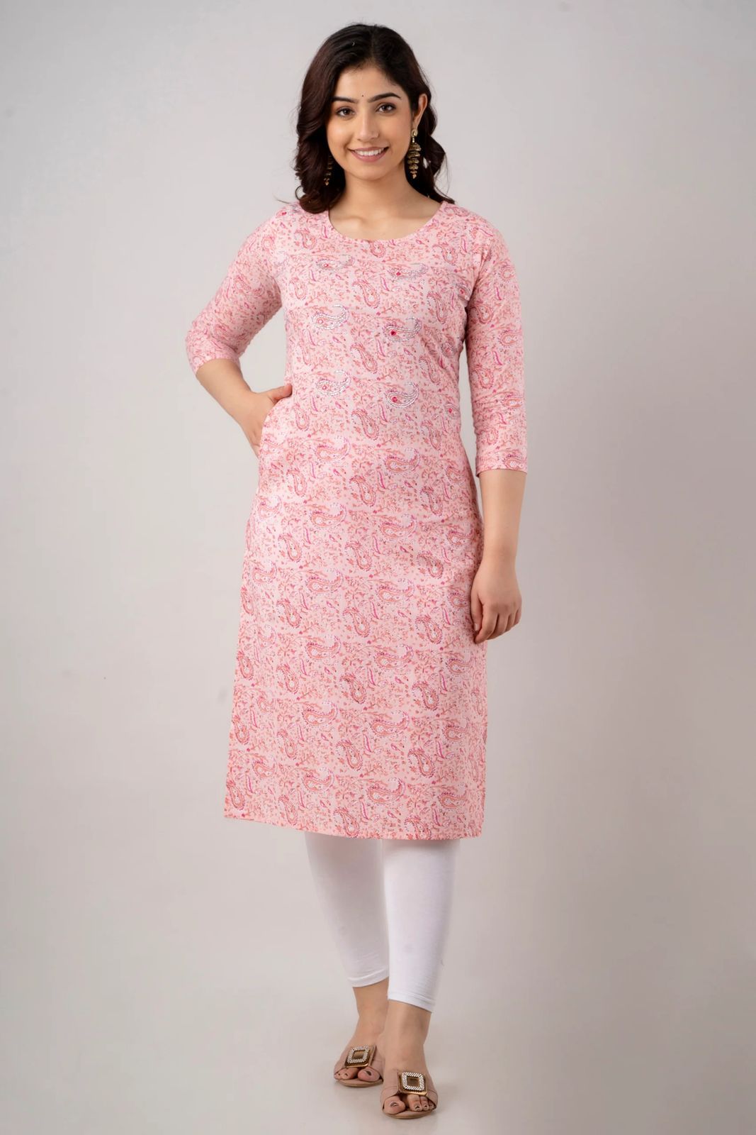 Printed Embroidery Kurta