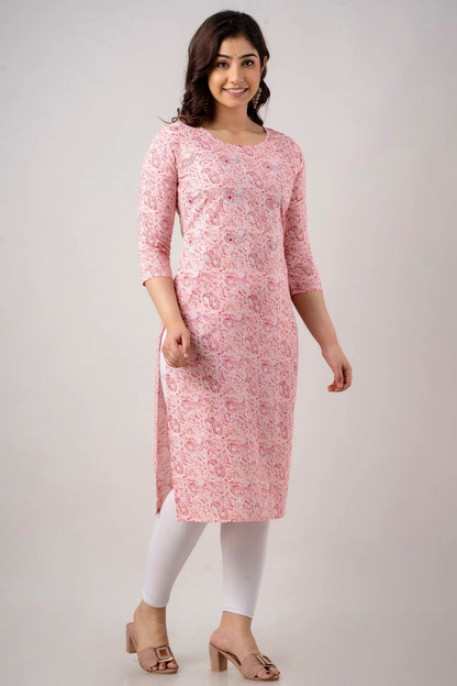 Printed Embroidery Kurta