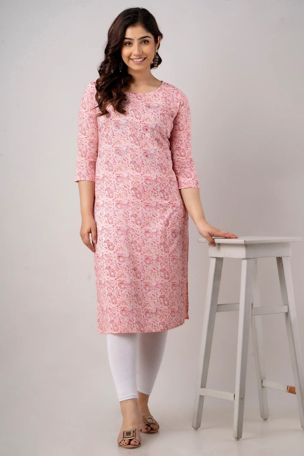 Printed Embroidery Kurta