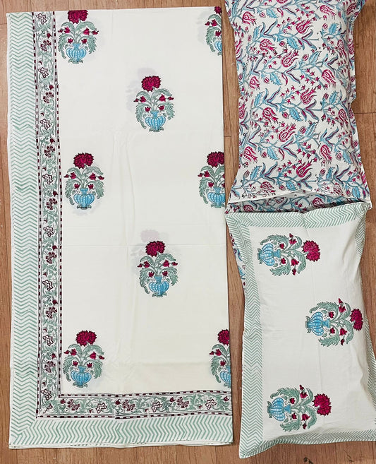 Handblock Print Double Size Bedsheet