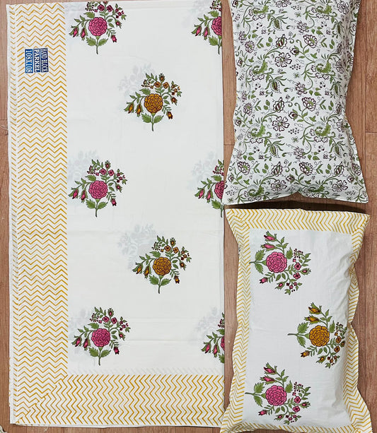 Handblock Print Double Size Bedsheet