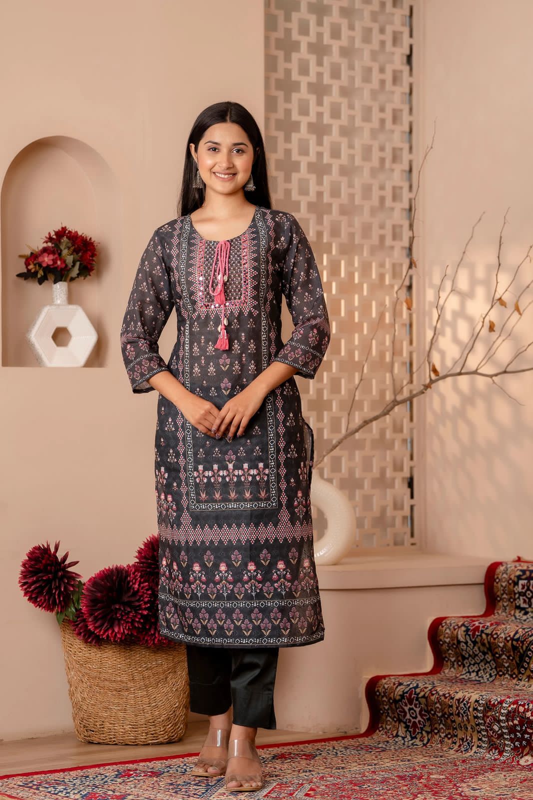 Schiffli Kurta set