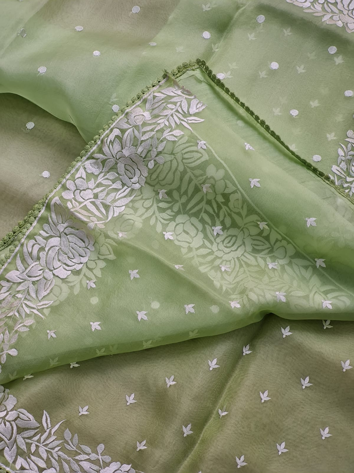 Banarsi Embroidered Organza Silk Saree