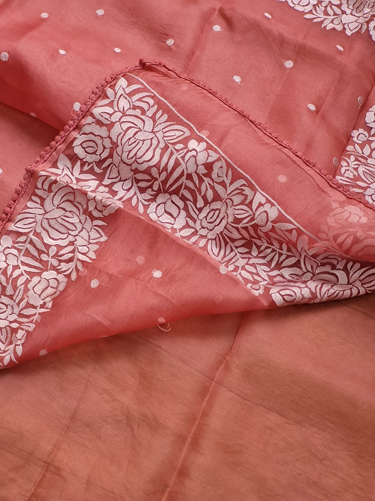 Banarsi Embroidered Organza Silk Saree