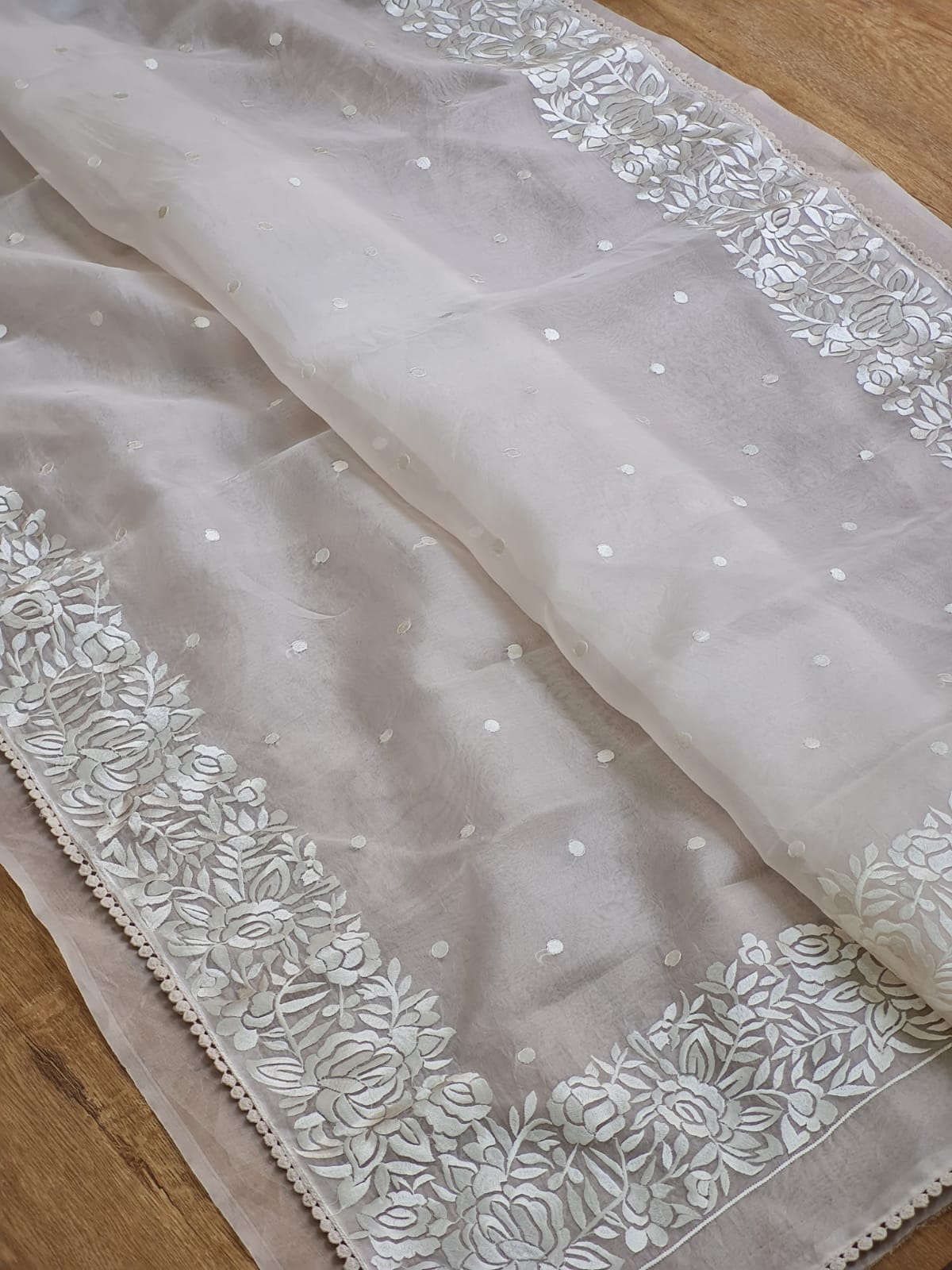 Banarsi Embroidered Organza Silk Saree