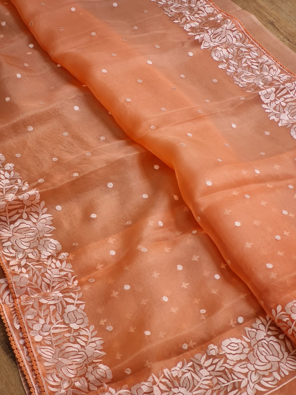 Banarsi Embroidered Organza Silk Saree