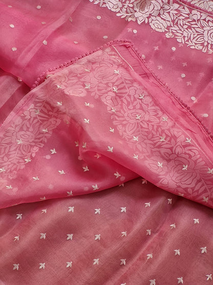 Banarsi Embroidered Organza Silk Saree