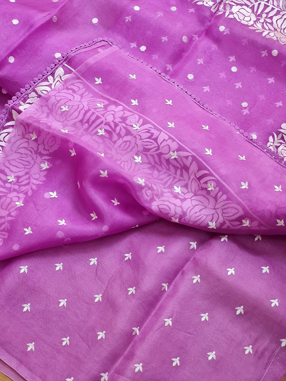 Banarsi Embroidered Organza Silk Saree