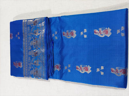 Bishnupuri Pure Silk Meenakari Swarnachari Saree