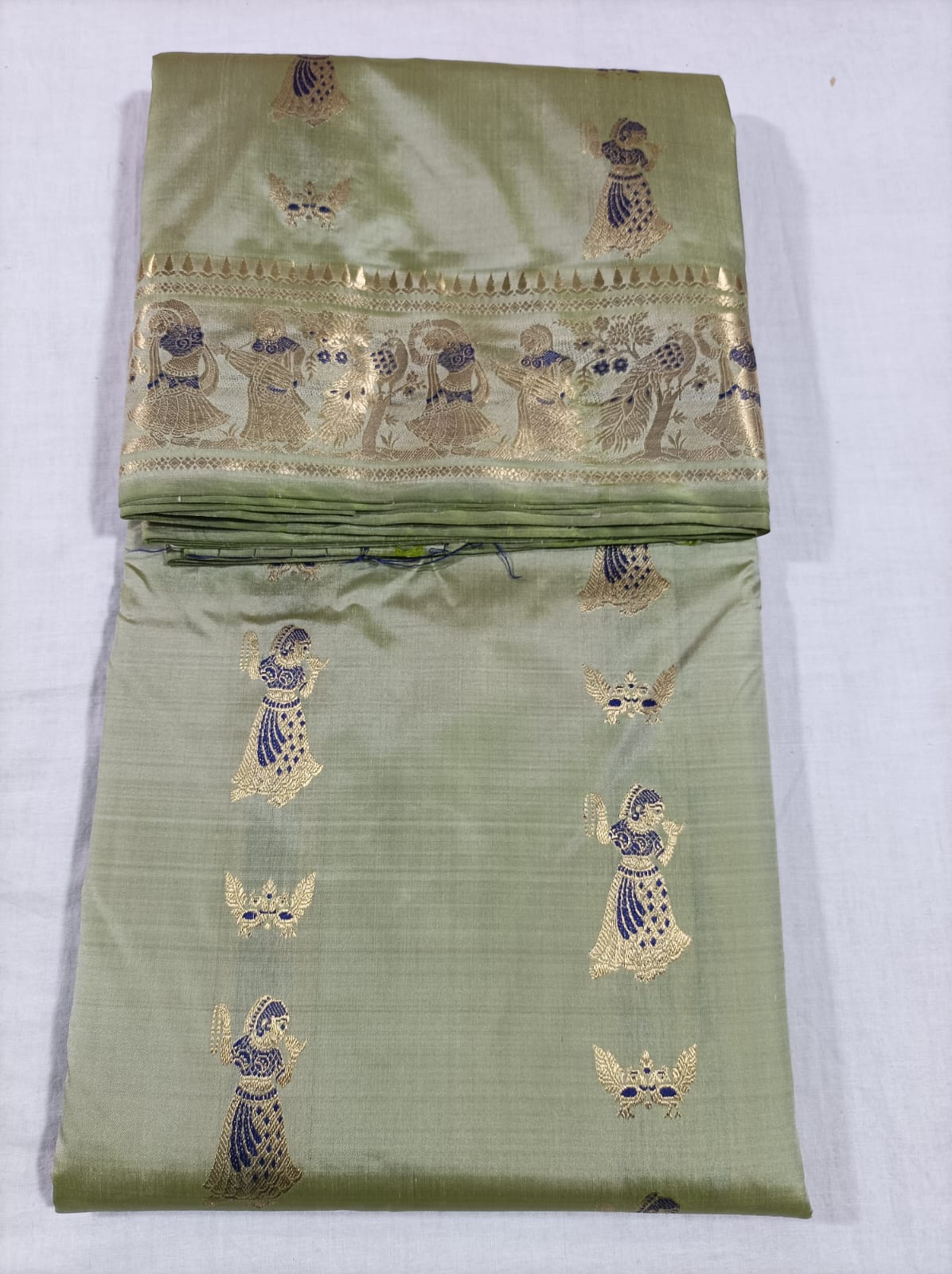 Bishnupuri Pure Silk Meenakari Swarnachari Saree