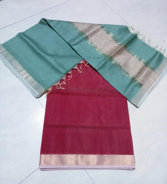 Maheshwari Unstitched Suit with dupatta