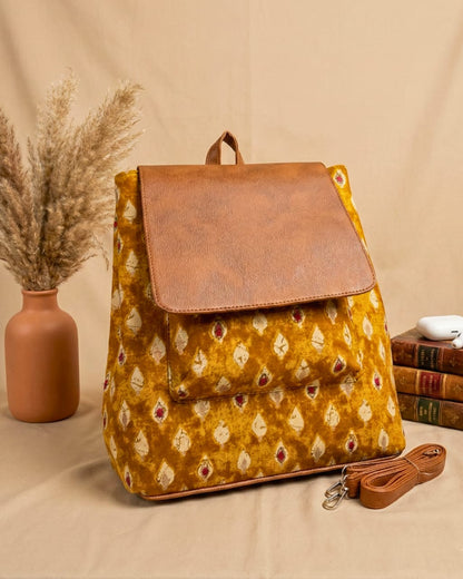 Convertible Blockprint Backpack