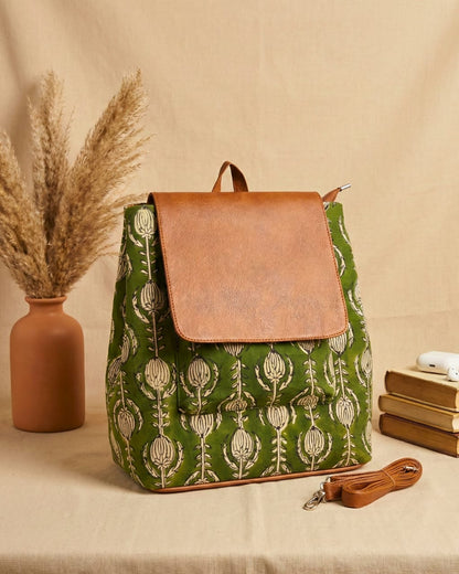 Convertible Blockprint Backpack