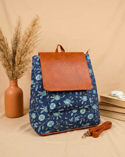 Convertible Blockprint Backpack