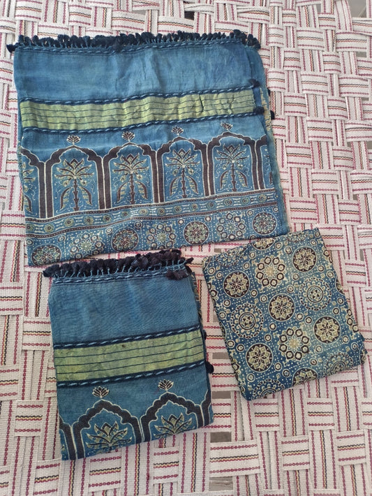 Handwoven Kala Cotton Unstitched Suit Set